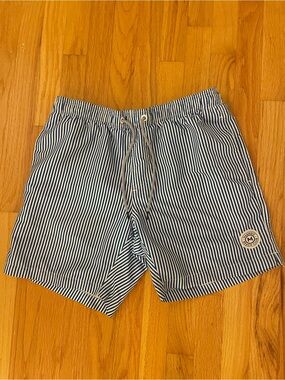 Maamgic Striped Blue & White Men’s Swim Shorts